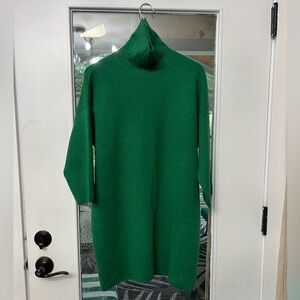 Pomander Place Green Turtleneck Sweater Dress